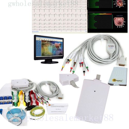 2014 multi-functional 12-lead resting pc-ecg /ekg wokstation + free software fda for sale