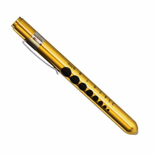 Professional medical diagnostic penlights with pupil gauge gold led soft light for sale