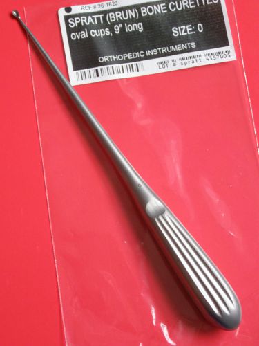 Orthopedic SPRATT BRUN BONE CURETTES 9&#034; Size 0 Surgical Veterinary Instruments