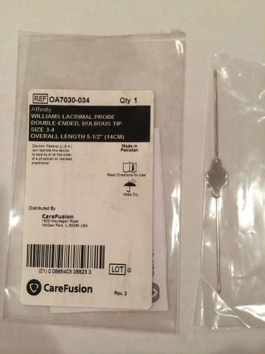 V Mueller Ref OA7030-034 Lacrimal Probe Bulbous Tip  5-1/2&#034; Length NEW IN BAG