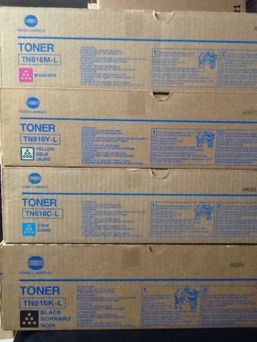 LOT OF 4 KONICA MINOLTA BIZHUB PRESS C6000 C7000 C7000P TONER SET CYMK TN616