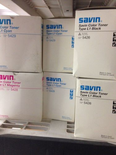 GENUINE SAVIN TYPE L1 COLOR TONERS (LOT OF 6) 5426 5428 5729