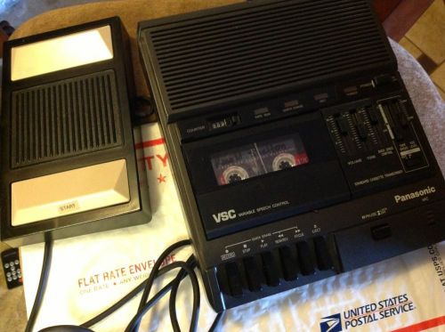 Panasonic RR-830 Standard Cassette Transcriber with RP-2692 Foot Control Tested