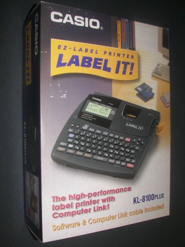 Casio Label Maker KL-8100 EZ PLUS * LABEL PRINTER* new in box.