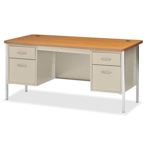 Lorell llr41302 fortress dbl pedestal putty teacher&#039;s desk for sale