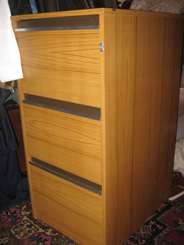 teak colour filing cabinet 3 draws