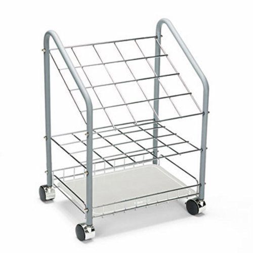 Safco Wire Roll/File, 20 Compartments, 18w x 12-3/4d x 24-1/2h, Gray (SAF3091)