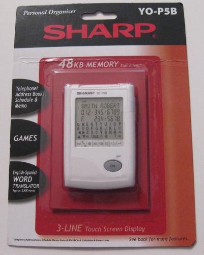 Sharp Personal Organizer YO-P5B ~ 48 kb memory..3 Line Touch Screen Display...