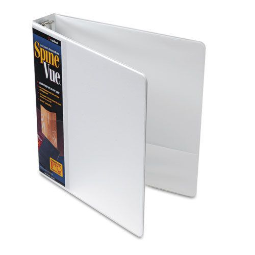 Spine Vue Locking Round Ring Binder, 1-1/2&#034;, White