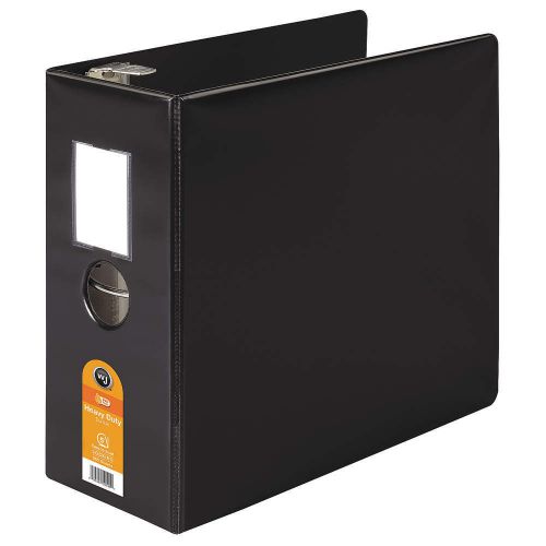 Heavy Duty Binder, D-Ring, 5in, Black W384-50BPP