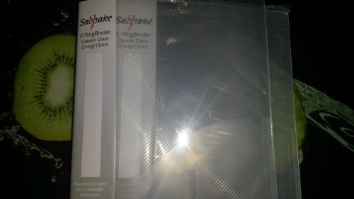 Snopake 2 Ring 15mm A5 Original Ring Binder Pack of 10 - Clear