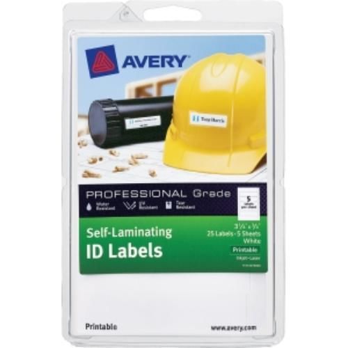 Avery printable self-laminating id labels - 3.25&#034; width x 0.75&#034; (ave00760) for sale