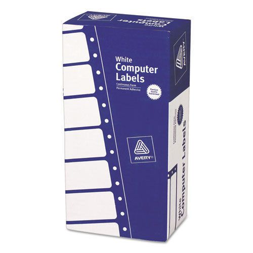 Dot Matrix Printer Address Labels, 1 Across, 15/16 x 5, White, 5000/Box