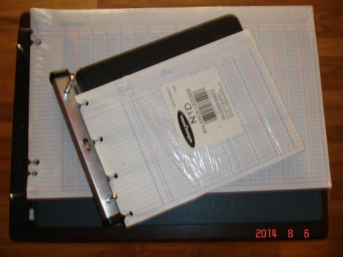 WILSON JONES JOURNAL W/ 100  50-30 COLUMNAR SHEETS &amp; LEDGER W/ N1D SHEETS