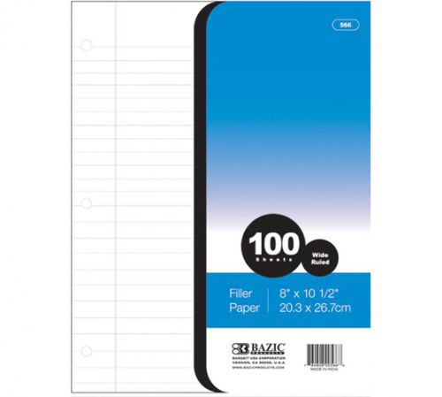 BAZIC W/R 100 Ct. Filler Paper, Case of 36