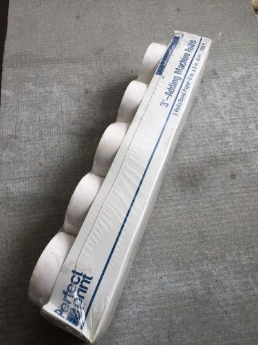 Perfect Print 3&#034; Inch Adding Machine Rolls 5 Rolls Bond Paper 3x3x150ft.