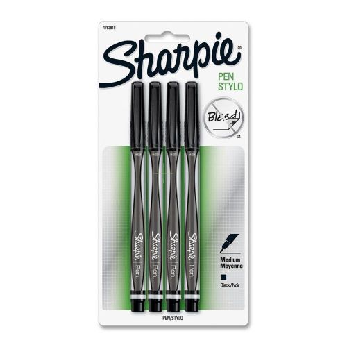 ? Sharpie Pen Medium Point Pen 4-pack Black (1763810) NEW