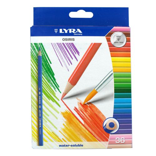 LYRA Osiris Water-Soluble Colored Pencils, 36 Pencils, Assorted