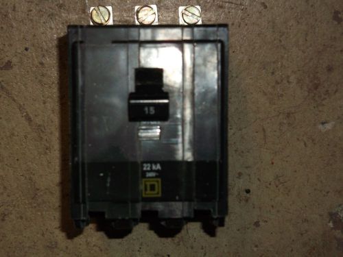 SQUARE D 3 POLE 15 AMP 240 VOLT BOLT ON BREAKER TYPE HACR