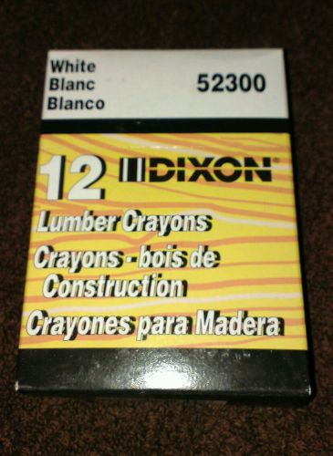Dixon, mpn: 52300, lumber marking crayons, white, 12-pack, new !! for sale