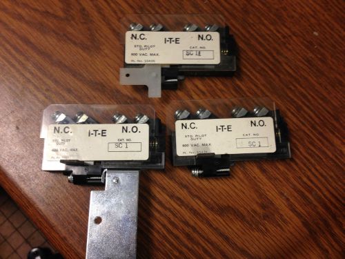 NEW LOT OF 3 I-T-E STD. PILOT DUTY 600 VAC SC-1