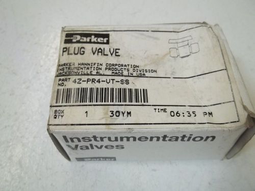 PARKER 4Z-PR4-VT-SS PLUG VALVE *NEW IN A BOX*