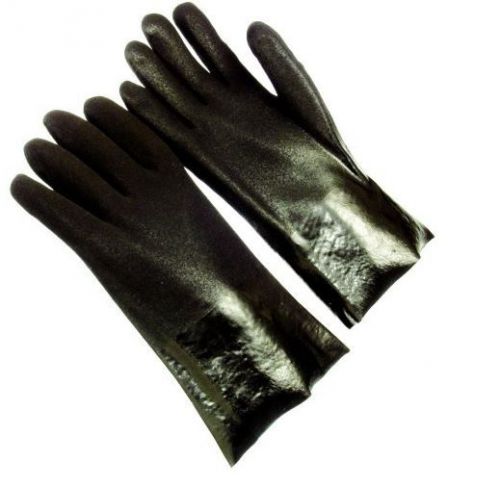 D8430-12 12&#034; BLACK PVC GLOVE INTERLOCK LINING, SANDY FINISH