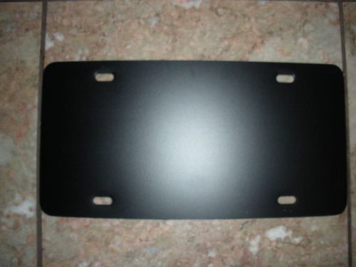 BLANK 6&#034;X12&#034; PLASTIC LICENSE TAG PLATE FOR DECAL - BLACK