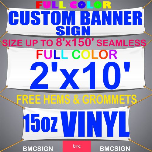 2&#039;x10&#039; 15oz vinyl / full color/  fully custom / free hems &amp; grommets for sale