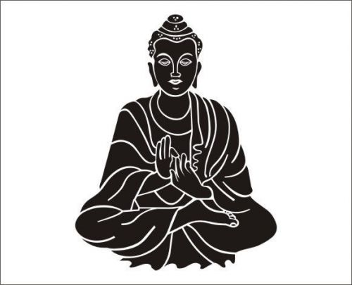 Wall sticker vinyl &#034;lord buddha hindu religious&#034;bedroom drawing room - 332 b for sale