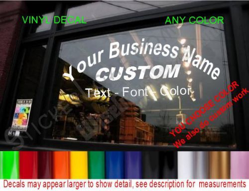 LARGE Arched CUSTOM WINDOW 3 line DECAL BUSINESS SHOP cafe restaurant bakery