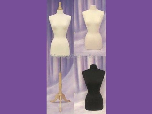 Female Mannequin Manikin Dress Form F2/4W+BS-01Wood Base Tripod