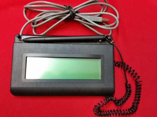 Topaz T-L460-HSB-R 1x5 Backlit LCD USB Signature Capture Reader Pad TESTED WORKS