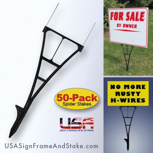 50-Pack Outdoor Sign Stakes (Yard Stakes) For Corrugated Campaign Signs &amp; MORE!