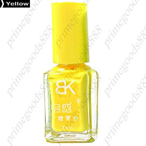 Glow Neon Fluorescent Non toxic Nail Polish Nails Varnish Lacquer Paint Yellow