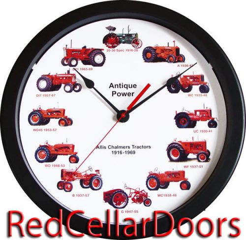 New ALLIS CHALMERS Wheel Dial Clock MASSIVE 14&#034; Wall Clock