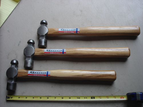 GRAYVIK  20 Oz. Ball Pein Hammer Made in USA lot of 3 pcs.