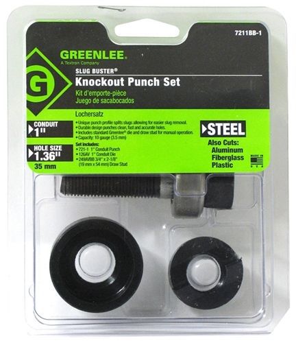 Greenlee 7211bb-1 slug buster ko punch unit 1&#034;conduit for sale