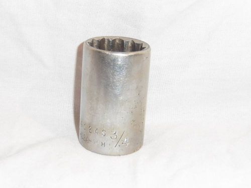 Wright Tool, 4124, 3/4”, 1/2&#034; Drive 12 Point Standard Socket