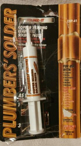 Solder-it csp-41 copper bearing lead-free plummer&#039;s solder paste syringe 14.7g for sale