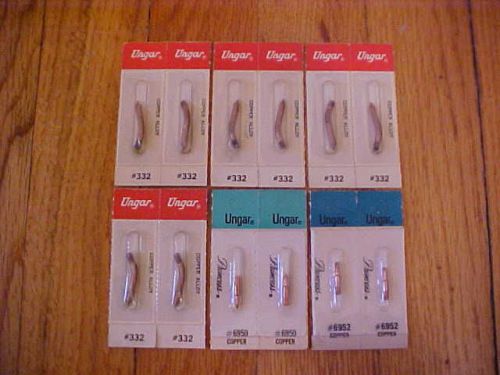 UNGAR (12) 1/8 THREAD-IN SOLDERING TIPS - 332, 6950, 6952 - NOS.