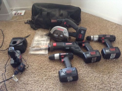 CRAFTSMAN 5-TOOL COMBO KIT-19.2V DRILL(2), SAW, LIGHT, &amp; SAWZAll w/6 battery