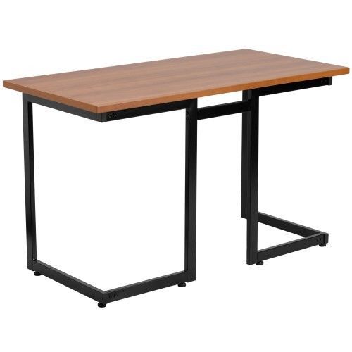 Flash Furniture NAN-JN-2811-GG Cherry Computer Desk with Black Frame