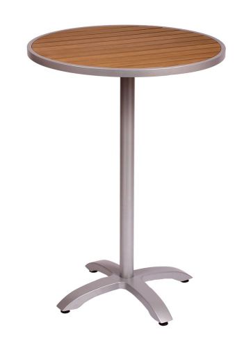 New Longport 24&#034; Round Synthetic Teak Table &amp; Base Set - 3 Sizes &amp; 2 Finishes!