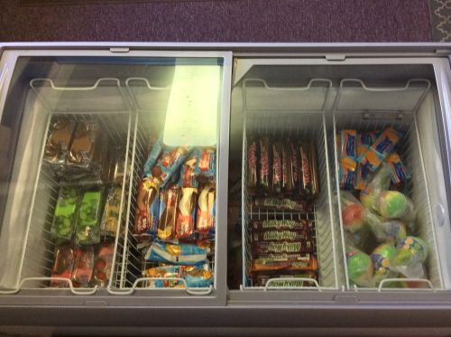 Alamo SD-360 Double Slide Glass Top Ice Cream Freezer Display Merchandiser