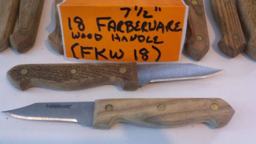 18 SERATED KNIVES 7 1/2&#034; - WOOD HANDLES FARBERWARE NEW