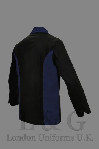 L&amp;G LONDON UNIFORMS U.K combined  BLACK &amp; NAVY BLUE CHEF JACKET S M L XL