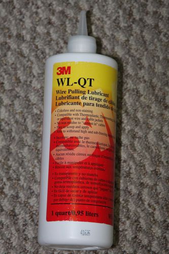 New 3M WL-QT Wire Pulling Lubricant 1 Quart Bottle  SKU: 80610736623