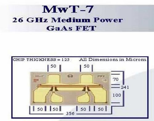 Microwave Technology Inc. MWT-7 26GHz Medium Power GaAs FETs Chips 10pcs