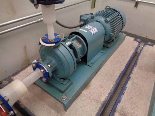 Itt a-c 731 plus pump with teco aehexx 15 hp motor on vibration platform for sale